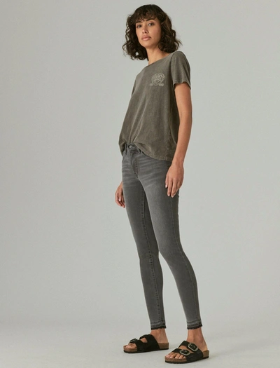Shop Lucky Brand Womens Mid Rise Ava Skinny In Grey
