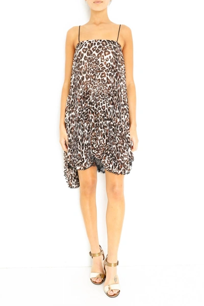 Shop Loyd/ford Pleated Dress In Leopard In Multi
