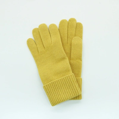 Shop Portolano Cashmere Gloves In Yellow
