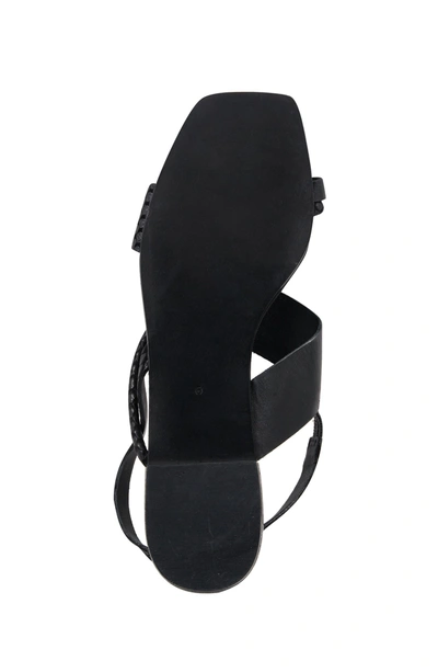 Shop Bcbgmaxazria Marlin Black Leather Flat Sandal