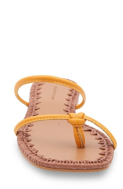 Bcbgmaxazria Bali Yellow Leather Flat Sandal In Yellow