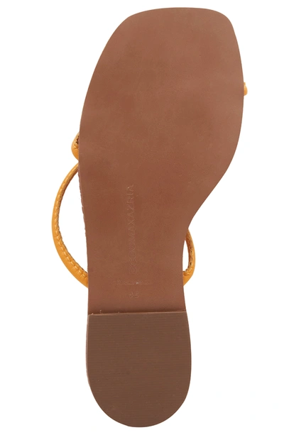 Bcbgmaxazria Bali Yellow Leather Flat Sandal In Yellow