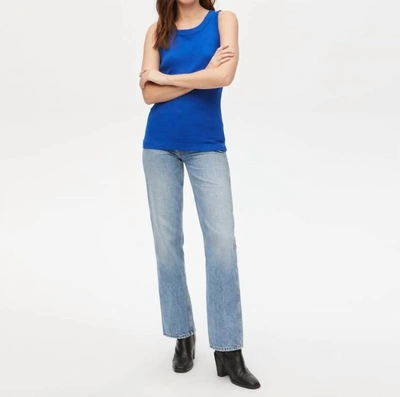 Shop Michael Stars Paloma Wide Band Tank In Sapphire In Blue
