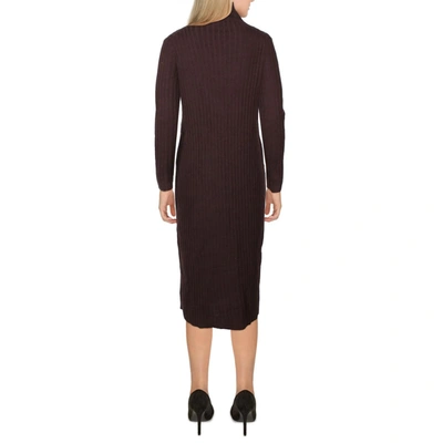 Shop Eileen Fisher Womens 100% Extra Fine Merino Wool Knee Sweaterdress In Brown