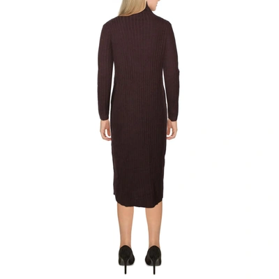 Eileen Fisher Womens 100% Extra Fine Merino Wool Knee Sweaterdress In Brown