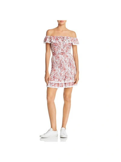 Shop Lost + Wander Womens Off-the-shoulder Casual Mini Dress In Multi