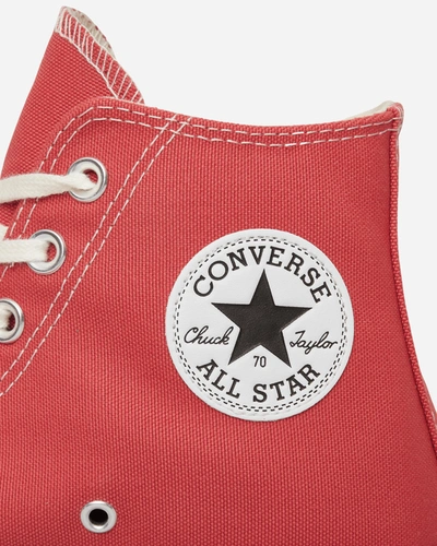 Shop Converse Chuck 70 Hi Vintage Canvas Sneakers Red In Orange