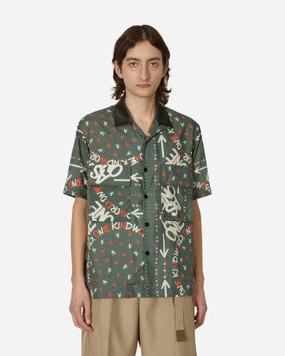 Shop Sacai Eric Haze Bandana Print Shirt In Green