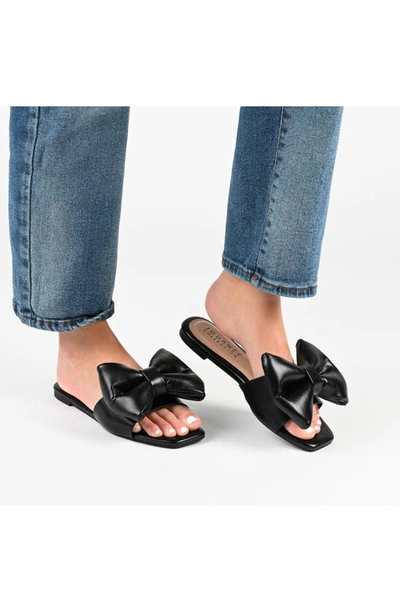 Journee Collection Tru Comfort Foam Fayre Bow Flat In Black