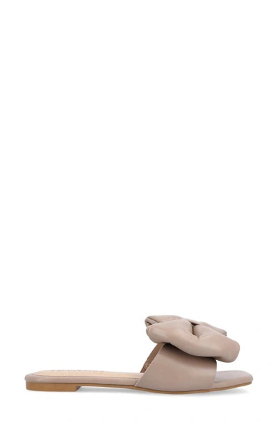 Journee Collection Tru Comfort Foam Fayre Bow Flat In Mocha