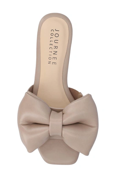 Journee Collection Tru Comfort Foam Fayre Bow Flat In Mocha