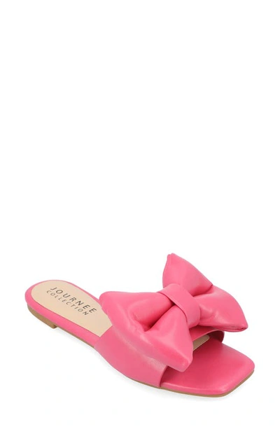 Shop Journee Collection Tru Comfort Foam Fayre Bow Flat In Pink