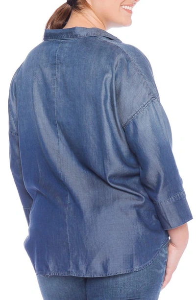 Slink Jeans Lace-up Top In Midnight