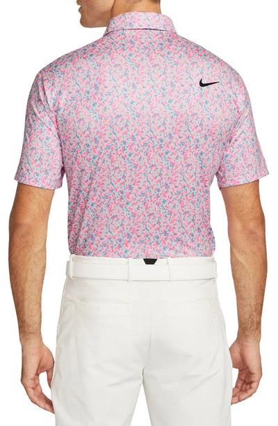 Shop Nike Dri-fit Camo Stretch Golf Polo In Pink Foam / Black