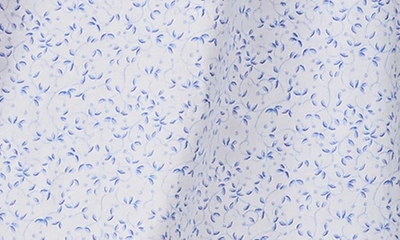 Shop Eileen West Floral Print Cap Sleeve Cotton Jersey Short Nightgown In Blue Prt