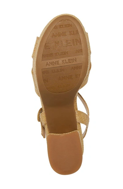 Shop Anne Klein Peltz Platform Sandal In Raffia
