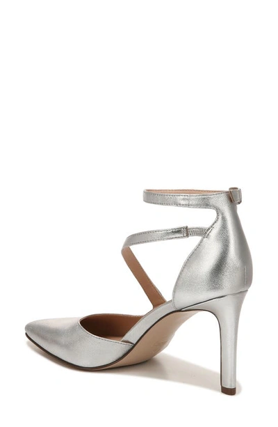 Shop 27 Edit Naturalizer Abilyn Ankle Strap Pump In Silver Leather