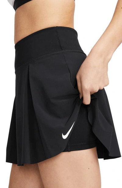 Shop Nike Dri-fit Advantage Tennis Skirt In Black/ White