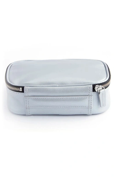Royce New York Leather Tech Accessory Case In Silver - Deboss