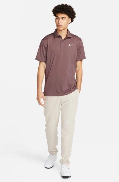 Shop Nike Dri-fit Tour Solid Golf Polo In Plum Eclipse/ White