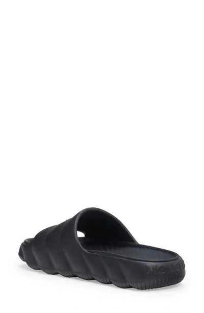 Shop Moncler Lilo Slide Sandal In Black