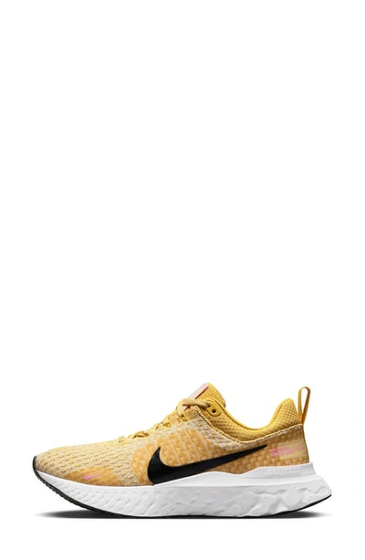 Shop Nike React Infinity Run Flyknit 3 Running Shoe In Wheat Gold/ Black/ Pink/ Cream