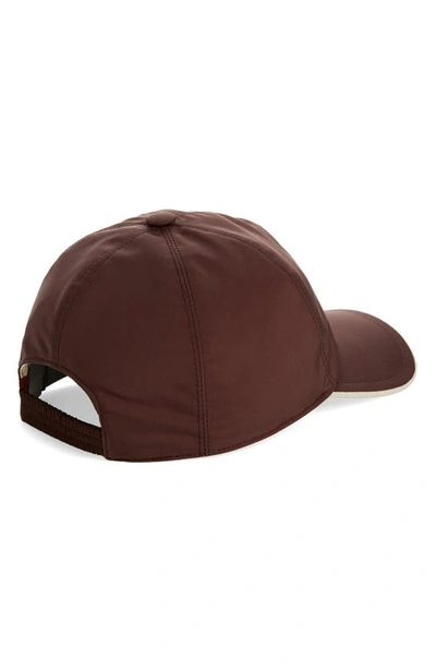 Shop Loro Piana Storm System® Waterproof Baseball Cap In Antique Red/ Ivory