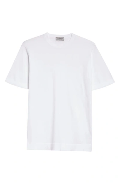 Shop John Smedley Lorca Crewneck T-shirt In White