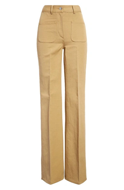 Shop Loro Piana Linen & Cotton Patch Pocket Trousers In H0ht Haystack