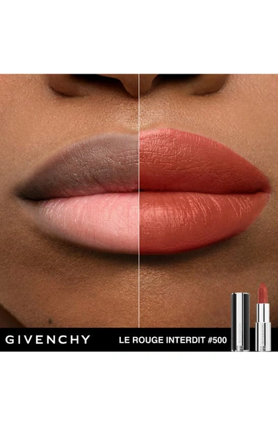 Shop Givenchy Le Rouge Interdit Silk Lipstick In N500
