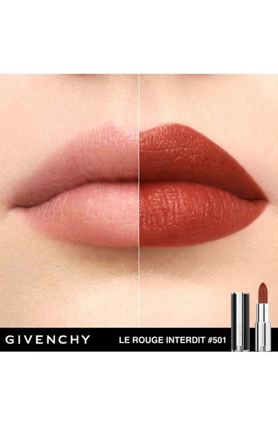 Shop Givenchy Le Rouge Interdit Silk Lipstick In N501