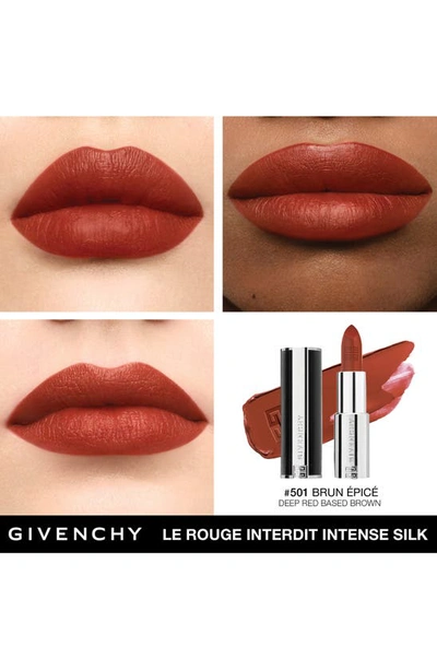 Shop Givenchy Le Rouge Interdit Silk Lipstick In N501