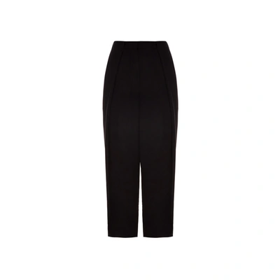 Shop Balmain Viscose Pants In Black