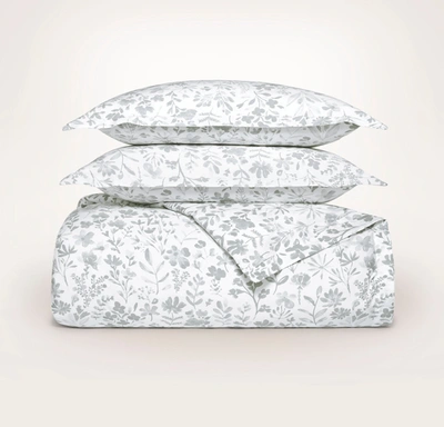 Boll & Branch Organic Signature Botanical Duvet Set In Shore