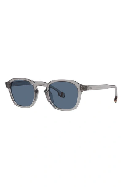 Shop Burberry 49mm Round Sunglasses In Grey
