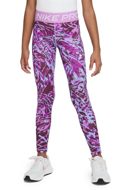 Nike Pro Big Kids' (girls') Leggings In Purple