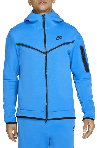 Nike Men's Sportswear Tech Fleece Full-zip Hoodie In Light Photo Blue/black  | ModeSens