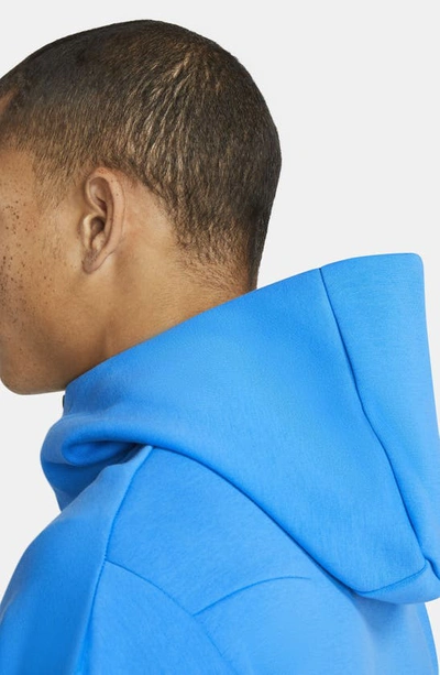 Shop Nike Sportswear Tech Fleece Zip Hoodie In Light Photo Blue/ Black
