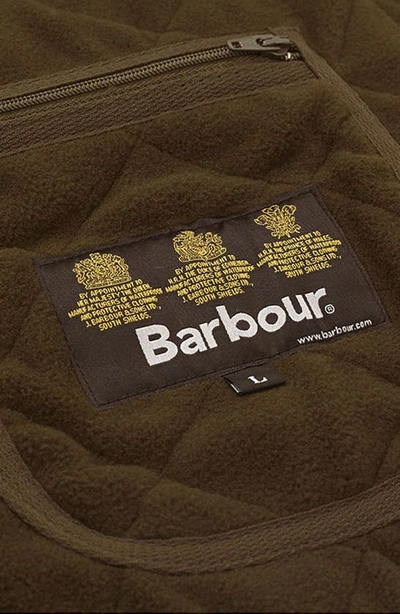 Shop Barbour 'polarquilt' Relaxed Fit Zip-in Liner Vest In Olive
