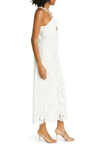 Shop Cult Gaia Everly Guipure Lace Halter Dress In Off White