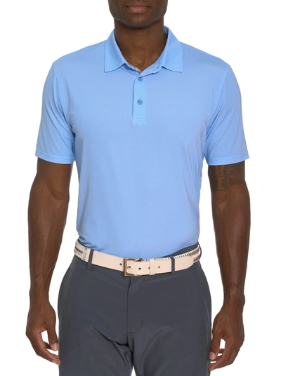 Shop Robert Graham Hyde Performance Polo In Light Blue