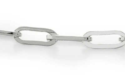 Monica Vinader Mini Paper Clip Chain Necklace In Sterling Silver