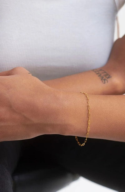 Monica Vinader Mini Paper Clip Chain Bracelet In 18ct Gold Vermeil On Sterling