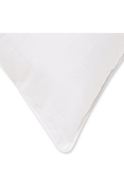 Ella Jayne Home Overstuffed Gel Filled Dobby Windowpane Side/back Sleeper Cotton Pillow In White