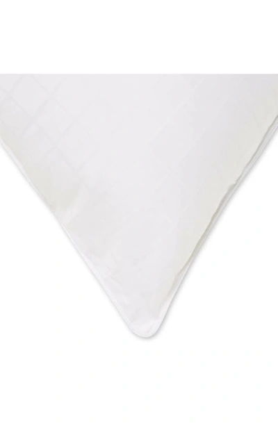 Ella Jayne Home Set Of 4 White Windowpane 100% Cotton Dobby Gel Filled Side/back Sleeper Pillows In White