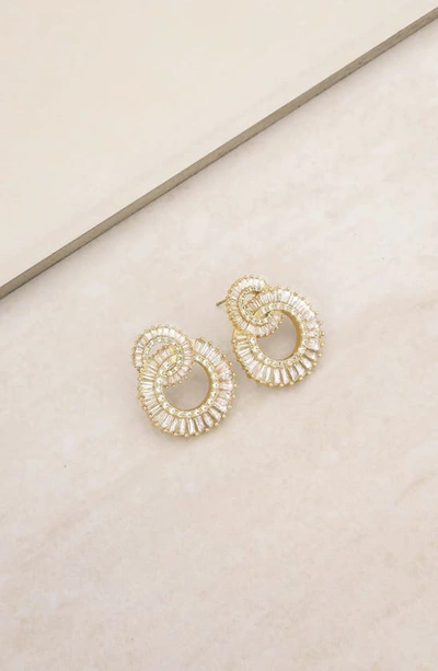 Ettika Rotating Circle Stud Earrings In Gold