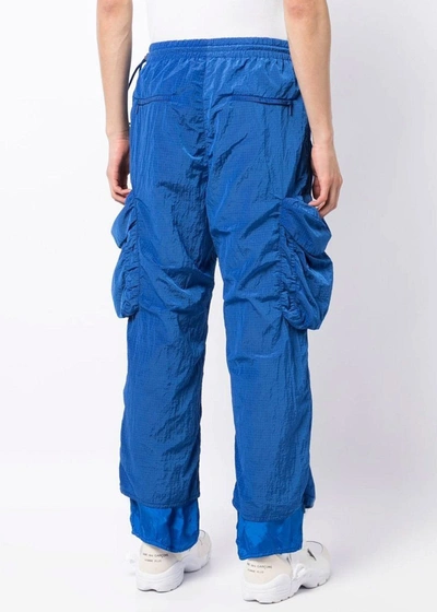 Shop Sunnei Blue Elastic Pants In Ocean Blue