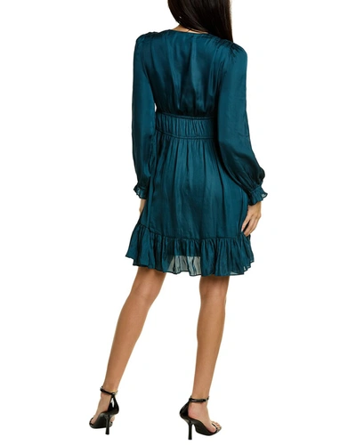 Shop Bcbgmaxazria Smocked Mini Dress In Blue