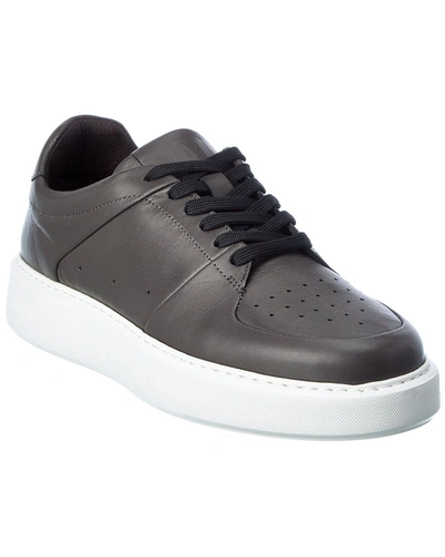 Shop M By Bruno Magli Cesare Leather Sneaker In Grey