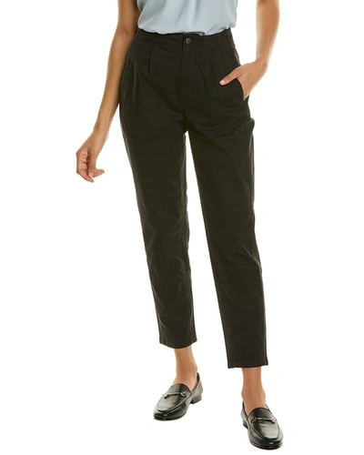 Shop Eileen Fisher Garment Dyed Stretch Denim Ankle Pant In Black